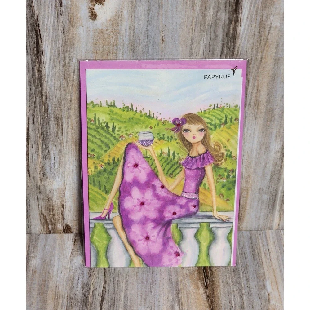 Papyrus Bella Pilar Glitter Beaded Sexy Girl's Night Friendship Greeting Card